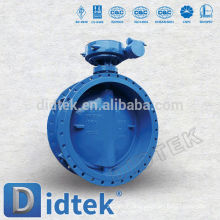 Didtek Triple Offset Worm Gear Operate Double Flanged End Butterfly Valve